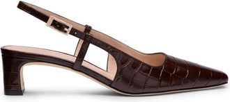 Stuart Weitzman Baby Babette Slingback Pomp - Dames - Pumps - Bruin - 41 EU - Schoenen