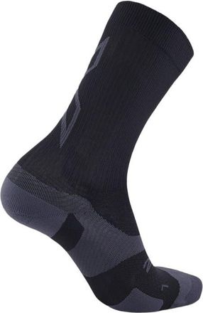 2XU Vectr Light Cushion Crew Socks in Black/titanium at Nordstrom, Size X-Large