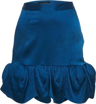 Balenciaga Mini-rok met ruches - Blauw