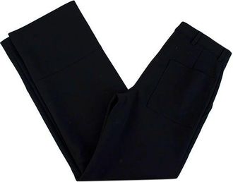 Nina Ricci Black Satin Wide Leg Trousers Size XXS