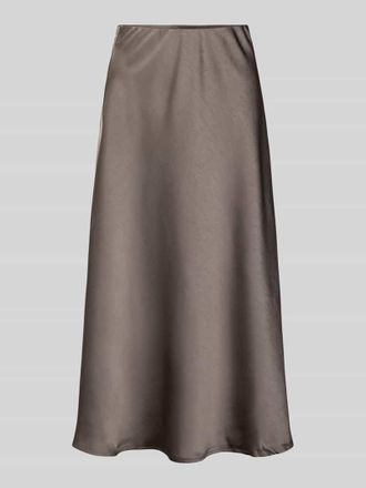 Neo Noir Neo Noir Midirock aus Satin mit elastischem Bund Modell Bovary in Dunkelgrau, Gr&ouml;&szlig;e 34