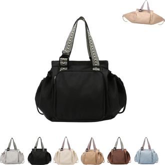 Generic Transformable Cradle Bag Travel Storage Bag Versatile Large Capacity Tote Bag, Foldable Waterproof 2-in-1 Duffel & Backpack (Black)