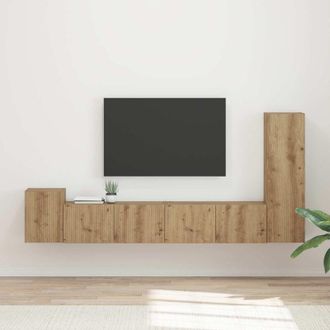 vidaXL Conjunto De Mueble De Tv 3 Pcs Roble Artesanal Vidaxl