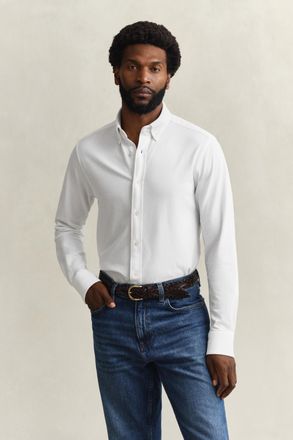 GANT Men Jersey Stretch Piqu&eacute; Shirt (XXXL) WHITE