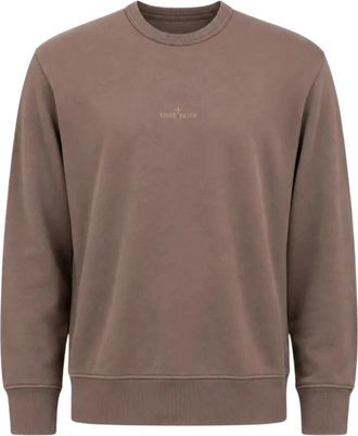 Stone Island Oversized Camo Compass Sweatshirt - Heren - Sweatshirts - Bruin - M - Katoen - Hoodies & sweatvesten