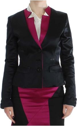 Exte Logo Detail Blazer Jacket - Dames - Blazers - Zwart - XS - Polyester - Jassen
