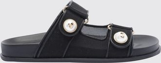 Jimmy Choo London Sandali bassi Fayence in nylon a rete con perle applicate