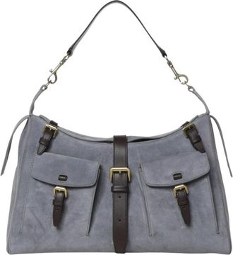 Mulberry Schoudertas - Dames - Schoudertassen - Grijs - ONE Size - Su&egrave;de - Tassen