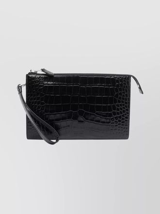 Tom Ford rectangular crocodile texture clutch bag
