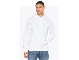 Lacoste Cotton Fleece Hoodie Mens Sweatshirt White : 7 (2XL)