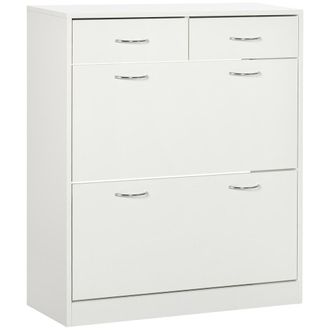 HOMCOM Mueble zapatero 80x30x91.5 cm blanco