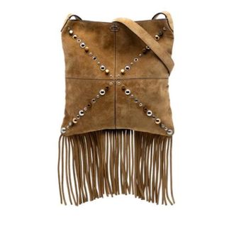 Valentino Pre-owned Nellcote Schoudertas - Dames - Pre-owned - Bruin - Maat: ONE Size Su&egrave;de