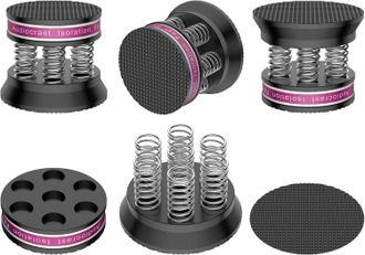 OEM Juego De 4 Pies De Altavoz Premium - Amortiguadores De Vibraciones - Pies De Aluminio - Con Amortiguador De Resonancia De Goma Antideslizante (audiocr