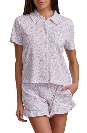 Splendid Ruffle Collar Short Pajamas in Sweet Blossom at Nordstrom, Size Medium