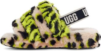 UGG (WMNS) UGG Fluff Yeah Animalia Yellow Black 1127073-KLM