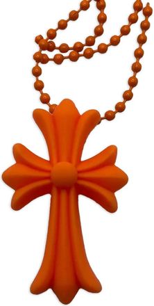 Chrome Hearts Collana con pendente a croce - Arancione