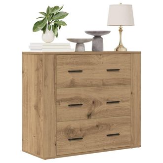 Berkfield Home Sideboard Artisan Oak 80x33x70 cm Engineered Wood in Brown | Size: 80 x 33 x 70 cm