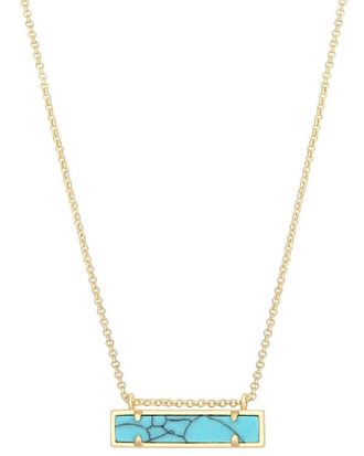 Liv Oliver 18K Plated Turquoise Necklace