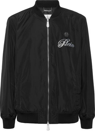 Philipp Plein Nylon Light Bomber Jacket Skull Degrade