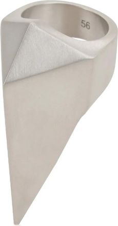 Rick Owens Anello Pyramid - Argento