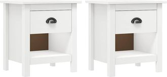 vidaXL Vidaxl - Mesitas De Noche 2 Uds Hill Madera Maciza De Pino 46x35x49,5 Cm