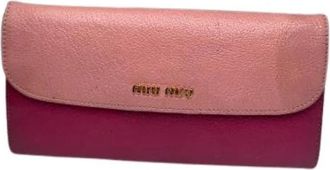 Miu Miu Pre-owned Wallet - Dames - Vintage Accessoires - Roze - ONE Size - Leer - Vintage