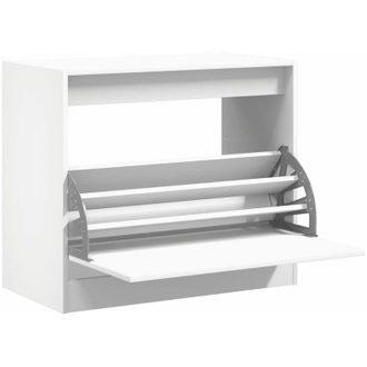 vidaXL Zapatero De Madera De Ingenier&iacute;a Blanco 80x42x69 Cm Vidaxl