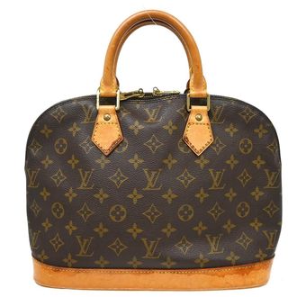 Louis Vuitton Alma Handbag Monogram Canvas Brown Canvas Handbag (Pre-Owned)