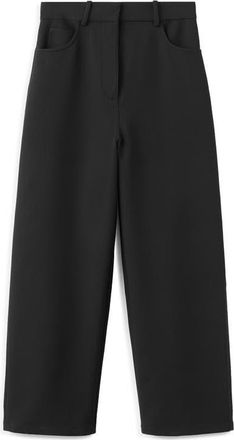 Mango Crop Straight Leg Pants in Black at Nordstrom, Size 10