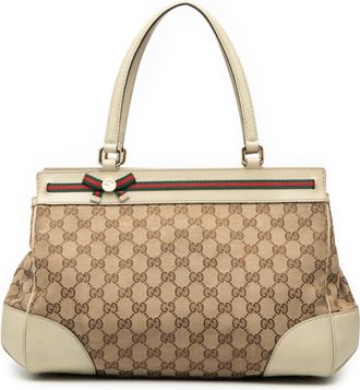 Gucci Pre-owned Womens Gg Canvas Mayfair Tote - Tan Textile - One Size