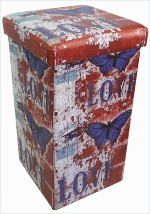 Biscottini International Biscottini - Puf Contenedor Recerrable De Simil Cuero