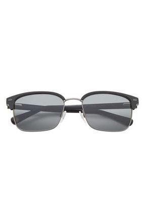 Ted Baker 55mm Polarized Rectangular Sunglasses in Black at Nordstrom Rack