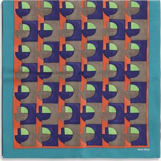 Miu Miu Foulard stampa geometrica Woman UNI