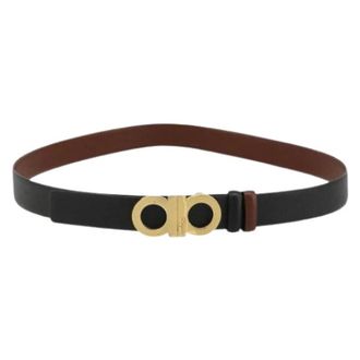Ferragamo Pre-owned Belts, female, Black, Size: ONE SIZE Pre-owned Leather Belt
