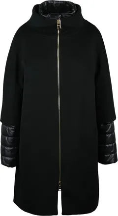 Herno Black Virgin Wool Coat