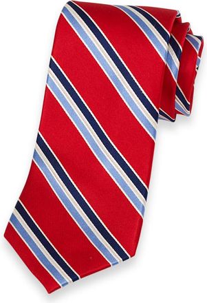 Paul Fredrick Stripe Woven Silk Tie