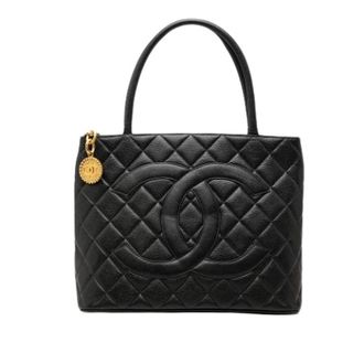 Chanel Pre-owned Medallion Tote Bag - Dames - Pre-owned - Zwart - Maat: ONE Size Leer