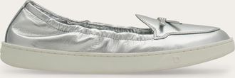Ferragamo Donna Mocassino sneaker mini Bow Argento Taglia 37.5