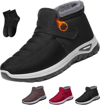 Generic POIOZXD Womens Non-Slip Winter Warm Slip on Orthopaedic Walking Sneakers, Womens Winter Snow Boots Women Ankle Booties Warm Fur Lined Waterproof Insul