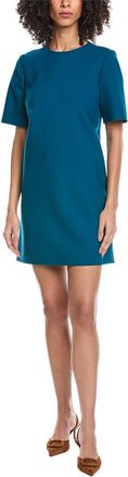 Oscar De La Renta Solid Silk-Lined Wool-Blend Shift Dress