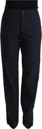 Exte Logo Detail Tapered Broek - Dames - Straight fit broeken - Zwart - 2XL - Katoen - Broeken