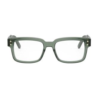 Dior Square Full Rim Eyeglasses - Green