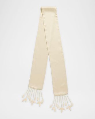 Toteme Guipure Lace Tuxedo Scarf