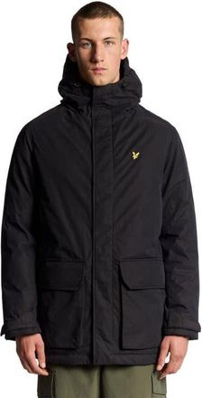 Lyle & Scott Long Sleeve Hooded Membrane Parka in Jet Black at Nordstrom, Size Xx-Large