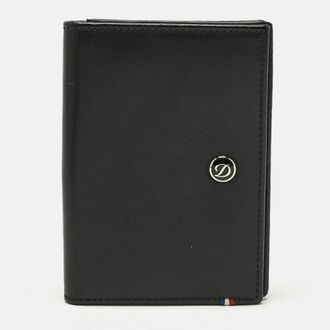 S.T. Dupont Black Leather Flap Card Case