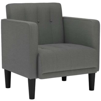 vidaXL Sill&oacute;n Con Reposabrazos De Tela Gris Oscuro 53 Cm Vidaxl