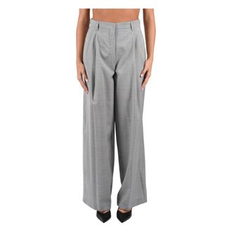 Max Mara Pantalones anchos - Trousers - Mujer - Gris - XS