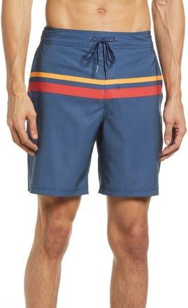 Fair Harbor The Ozone Swim Trunks in Red Comp Stripe at Nordstrom Rack, Size Xx-Large