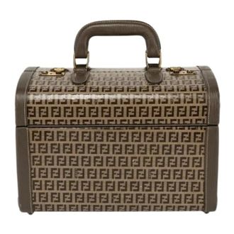 Fendi Pre-owned Handbags, female, Brown, Size: ONE SIZE Pre-owned Cosmetics Case