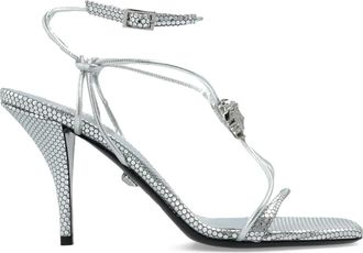 Versace 85 mm La Medusa sandalen met veters - 1E01P - 1E01P Silver Palladium